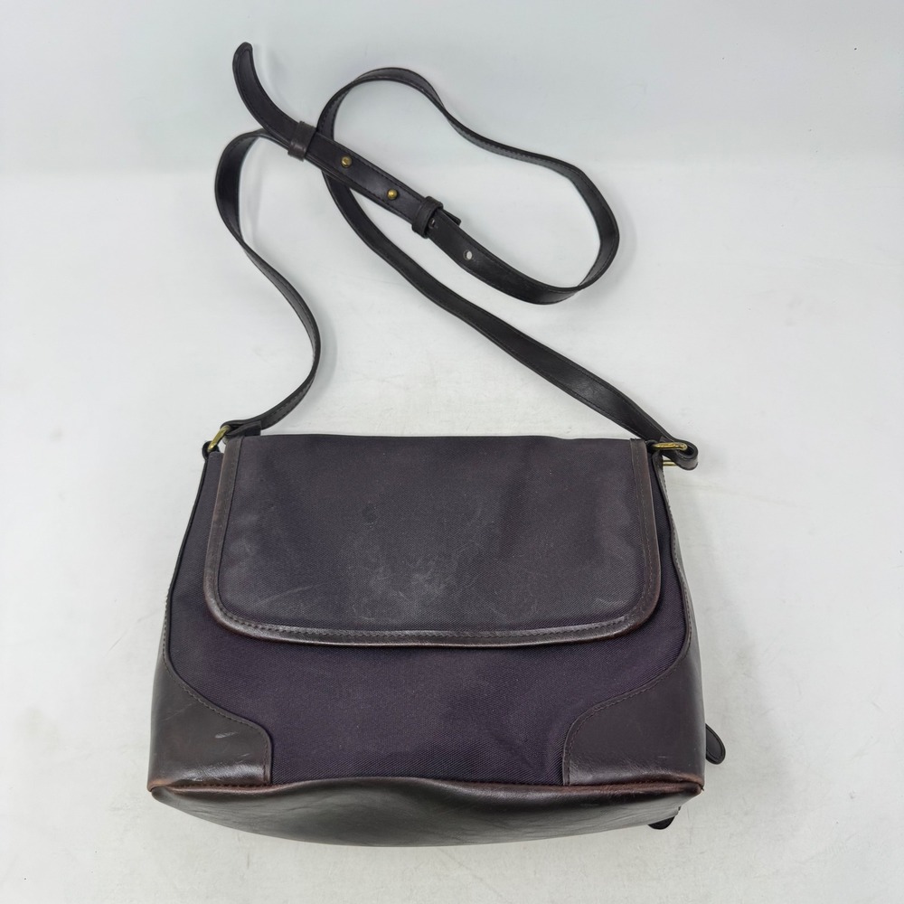 Crazy Horse Crossbody Bag Chocolate Brown Medium Vintage Organizer Messenger Bag